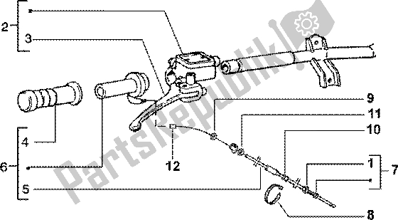 Toutes les pièces pour le Pièces Détachées Guidon (2) du Piaggio ZIP 125 4T 2000