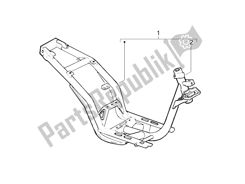 Toutes les pièces pour le Cadre / Carrosserie du Piaggio Liberty 50 4T PTT D 2007