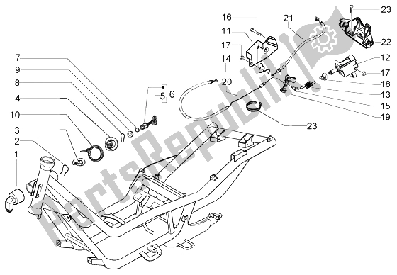 Toutes les pièces pour le Serrures du Piaggio X9 500 Evolution ABS 2004