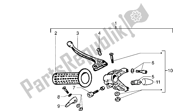 Alle onderdelen voor de Achterremhendel Houder van de Piaggio Ciao M Y 99 1995