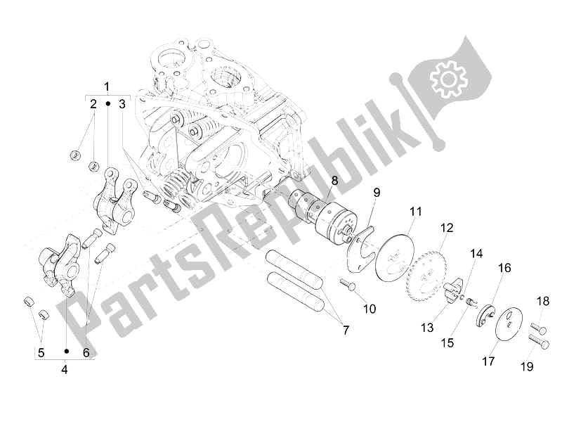 Tutte le parti per il Unità Di Supporto Leve A Dondolo del Piaggio MP3 300 LT Business Sport ABS 2014