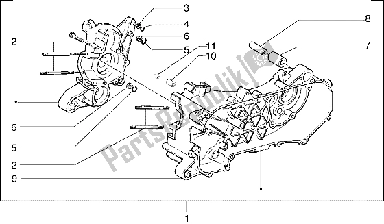 Toutes les pièces pour le Carter du Piaggio Diesis 50 2004