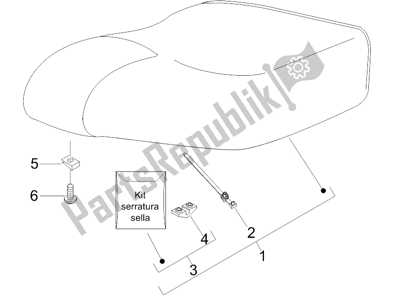 Tutte le parti per il Sella / Sedili del Piaggio Liberty 125 4T 2006