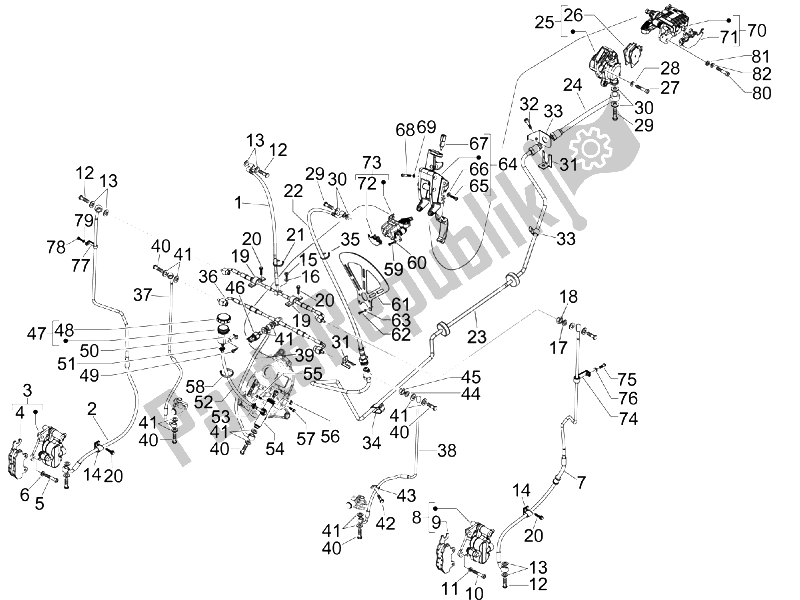 Toutes les pièces pour le Tuyaux De Freins - étriers du Piaggio MP3 125 IE 2008