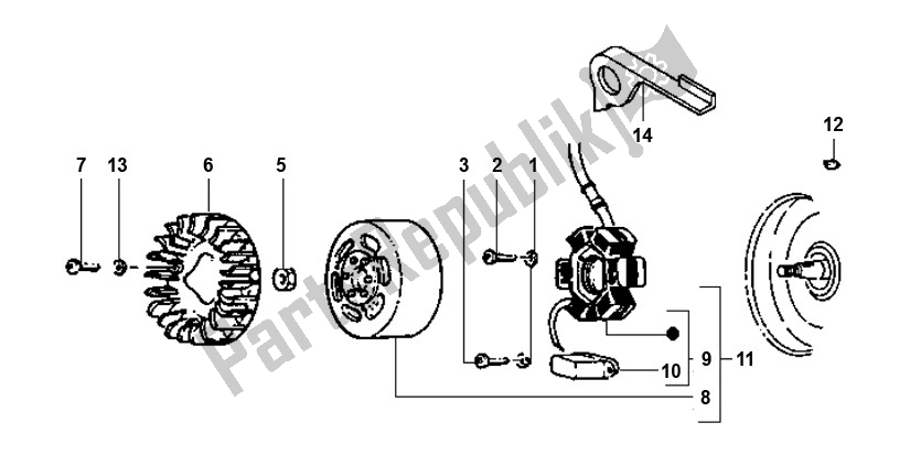 All parts for the Onsteking of the Piaggio AC Typhoon 50 2000 - 2010