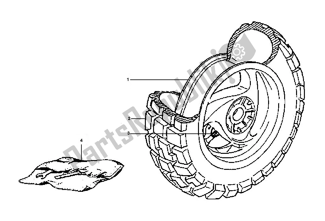 Todas las partes para Rueda Trasera de Piaggio AC Typhoon 50 2000 - 2010