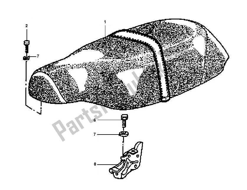 All parts for the Buddyseat of the Piaggio AC Typhoon 50 2000 - 2010