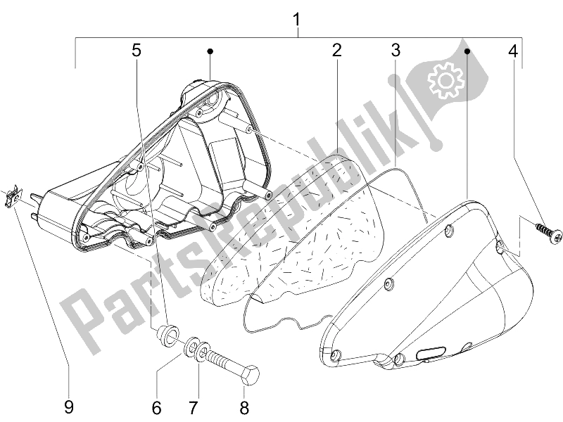 All parts for the Air Filter of the Piaggio Liberty 125 4T 2006