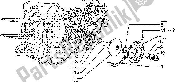 Tutte le parti per il Guida Mezza Puleggia del Piaggio Liberty 125 Leader 2001