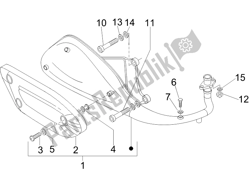 Toutes les pièces pour le Silencieux du Piaggio FLY 125 4T 2007