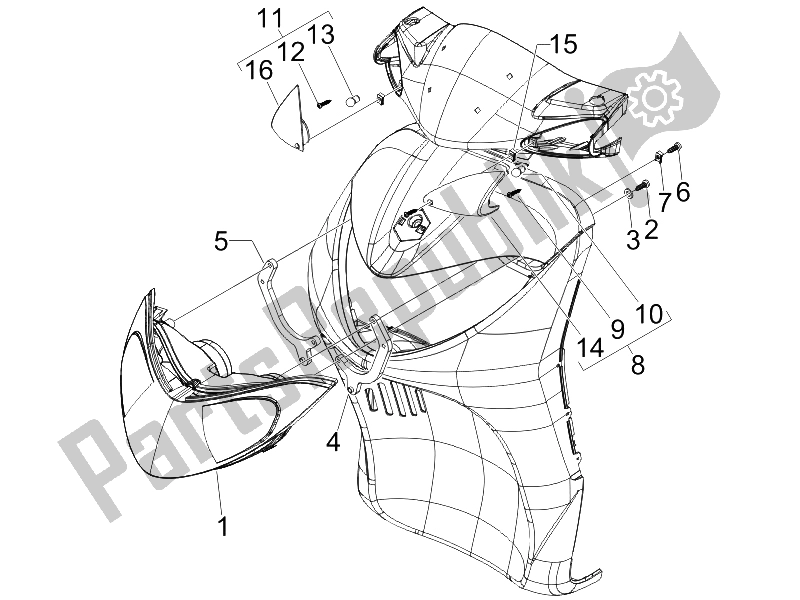 Toutes les pièces pour le Phares Avant - Clignotants du Piaggio Liberty 125 4T Sport E3 2006