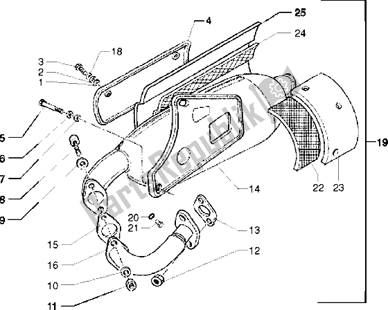Tutte le parti per il Silenziatore del Piaggio Typhoon 125 XR 2003