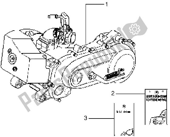 All parts for the Engine of the Piaggio Typhoon 125 XR 2003