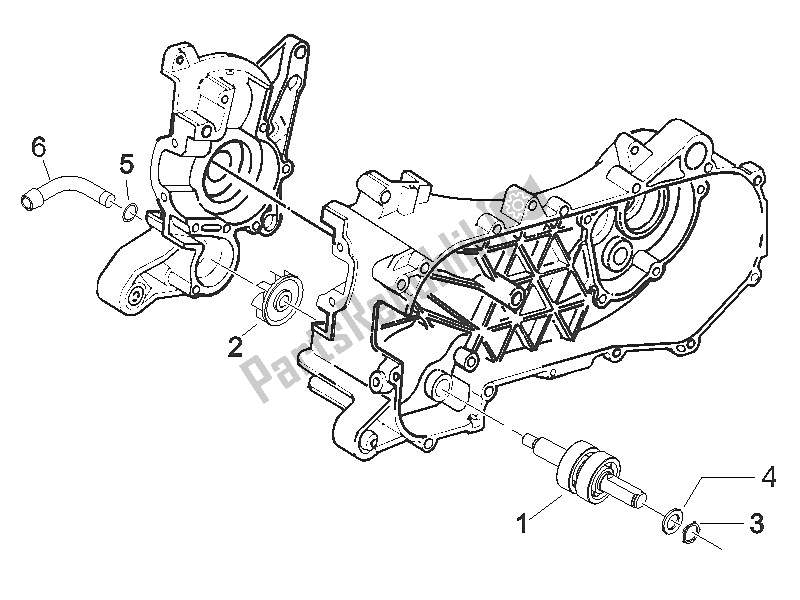 Toutes les pièces pour le Pompe De Refroidissement du Piaggio NRG Power DD H2O CH 50 2011