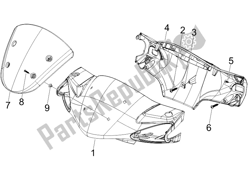 Toutes les pièces pour le Couvertures De Guidon du Piaggio Liberty 50 4T Sport 2007