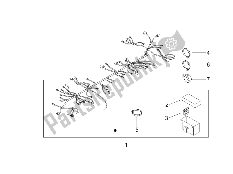 Toutes les pièces pour le Faisceau De Câbles Principal du Piaggio Liberty 50 2T UK 2007