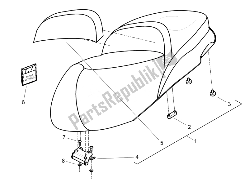 Todas las partes para Silla De Montar / Asientos de Piaggio Beverly 125 RST 4T 4V IE E3 2010