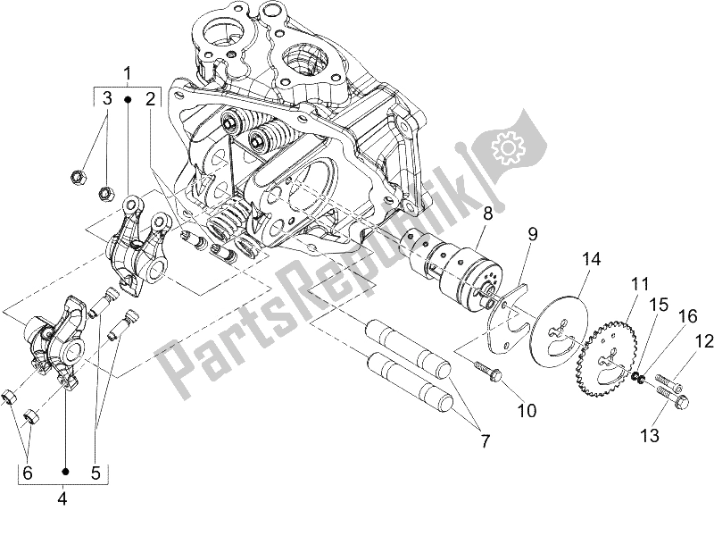 Todas las partes para Unidad De Soporte De Palancas Oscilantes de Piaggio X9 125 Evolution Potenziato UK 2006