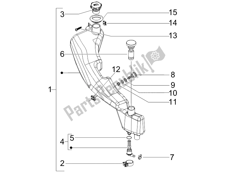 Todas las partes para Tanque De Aceite de Piaggio NRG Power DT Serie Speciale D 50 2007