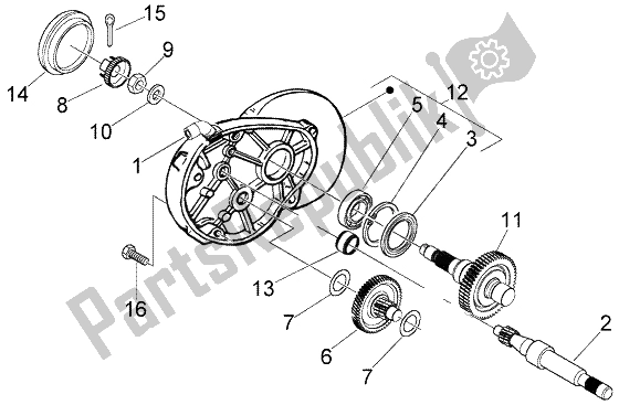 Toutes les pièces pour le Arbre De Roue Arrière du Piaggio Liberty 50 4T RST Delivery 2004