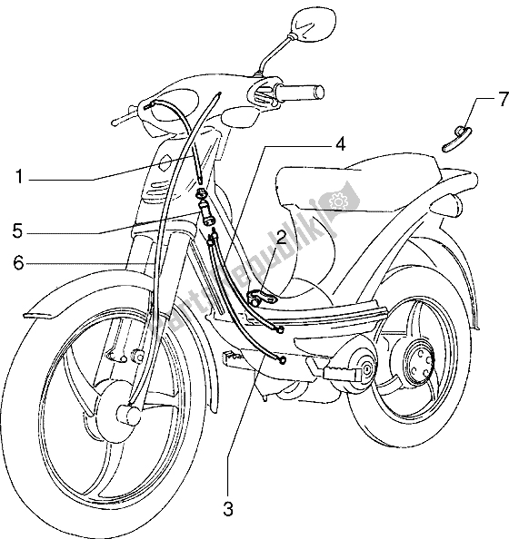 All parts for the Transmissions (3) of the Piaggio Velofax 50 1997