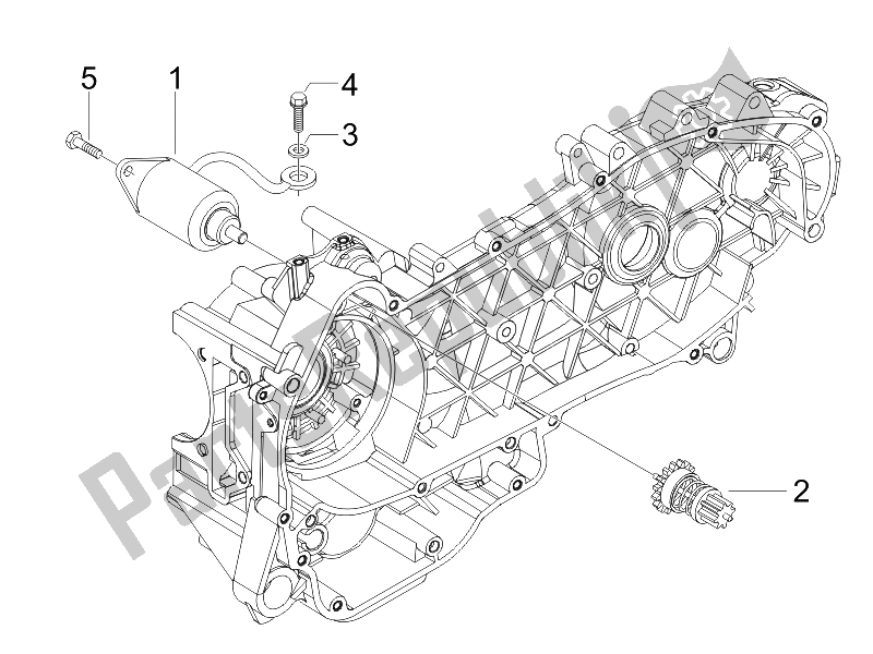 Tutte le parti per il Stater - Avviamento Elettrico del Piaggio X8 125 Potenziato UK 2005