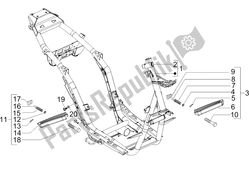 Todas las partes para Marco / Carrocería de Piaggio NRG Power DT 50 2006