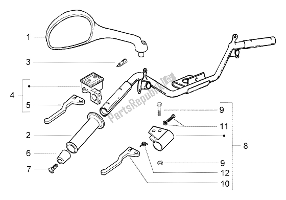 Toutes les pièces pour le Pièces Détachées Guidon (2) du Piaggio NRG Power DT 50 1998