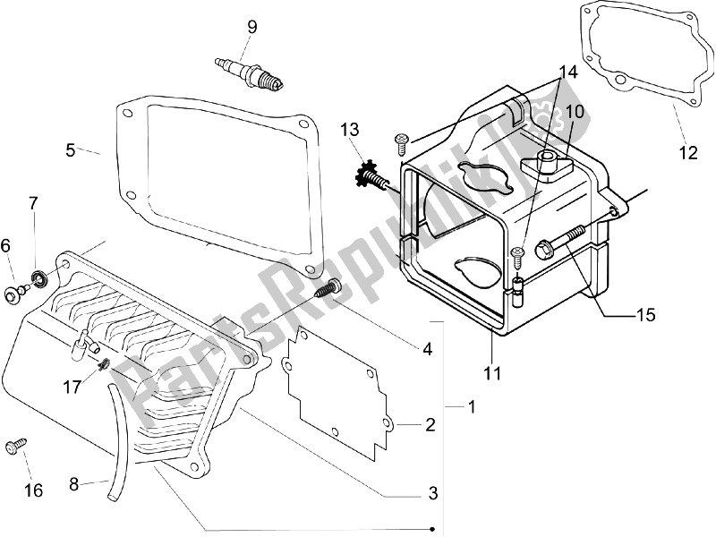 Toutes les pièces pour le Le Couvre-culasse du Piaggio Liberty 50 4T Delivery 2006