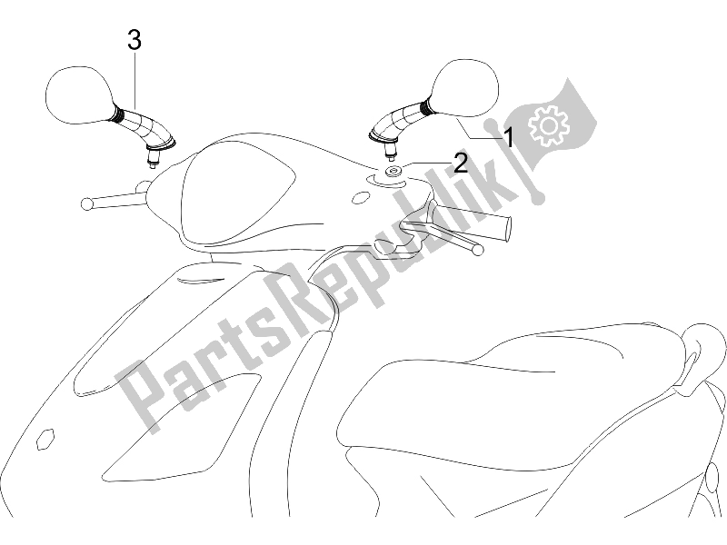 Toutes les pièces pour le Miroir (s) De Conduite du Piaggio FLY 125 4T 2006