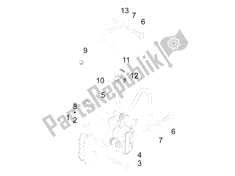 Toutes les pièces pour le Tuyaux De Freins - étriers du Piaggio FLY 50 4T 4V 2012