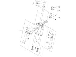 widelec / rura sterowa - zespół łożyska układu kierowniczego