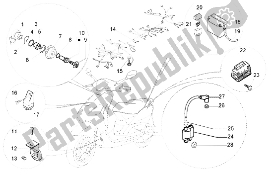 Tutte le parti per il Dispositivo Elettrico (2) del Piaggio FLY 50 4T 2007