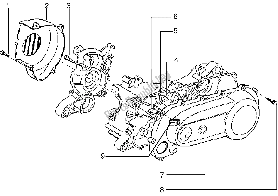 Todas las partes para Cubierta De Embrague-cubierta De Scrool de Piaggio ZIP Freno A Disco 50 1995