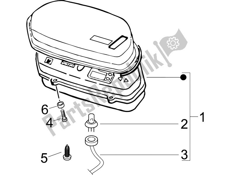Todas las partes para Tablero Combinado De Medidor de Piaggio Typhoon 50 UK 2006
