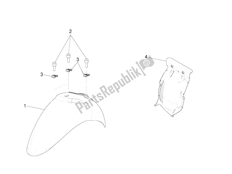 All parts for the Wheel Huosing - Mudguard of the Piaggio Liberty Elettrico PPT AT SP 50 2011