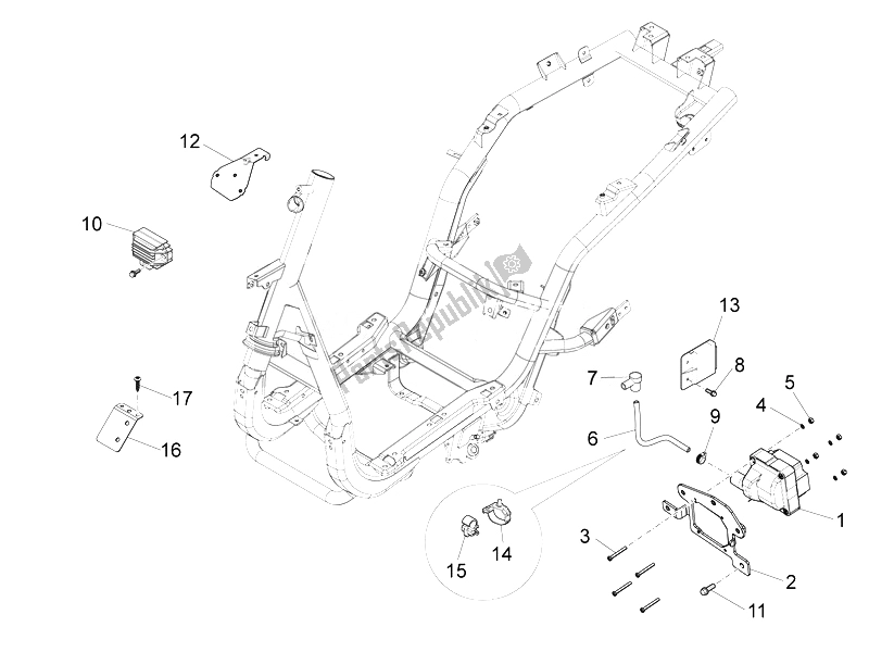 Toutes les pièces pour le Régulateurs De Tension - Unités De Commande électronique (ecu) - H. T. Bobine du Piaggio FLY 50 4T 4V USA 2 2014