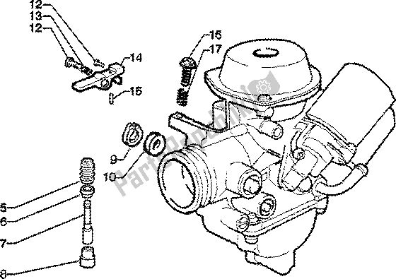 Toutes les pièces pour le Carburateur (3) du Piaggio Skipper 125 4T 2000