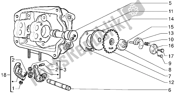 Todas as partes de Suporte Para Alavancas De Rocker do Piaggio X9 125 2000