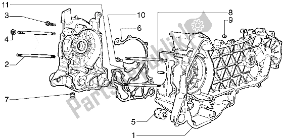 Toutes les pièces pour le Carter du Piaggio Hexagon GTX 125 1999