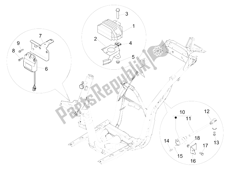 Toutes les pièces pour le Régulateurs De Tension - Unités De Commande électronique (ecu) - H. T. Bobine du Piaggio Liberty 150 4T E3 MOC 2009