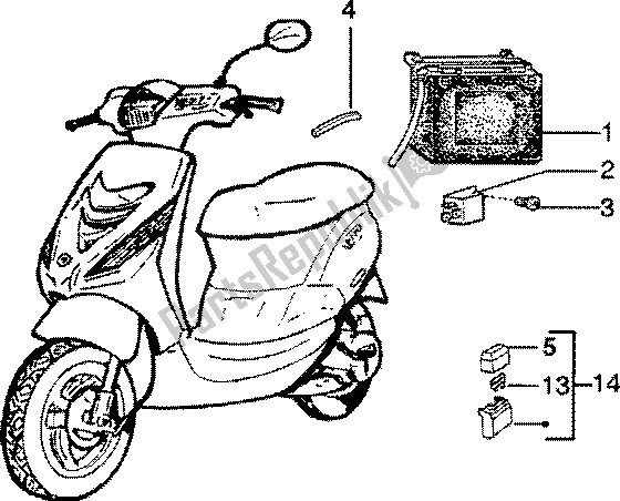 Tutte le parti per il Dispositivi Elettrici del Piaggio ZIP SP 50 1996