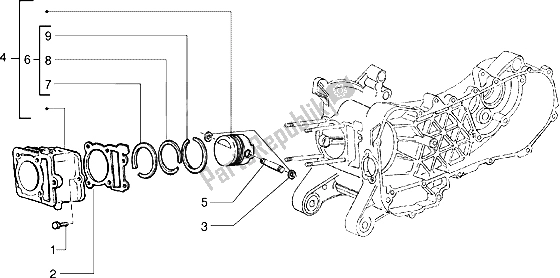 Toutes les pièces pour le Axe De Cylindre-piston-poignet, Assy du Piaggio Sfera RST 125 1995