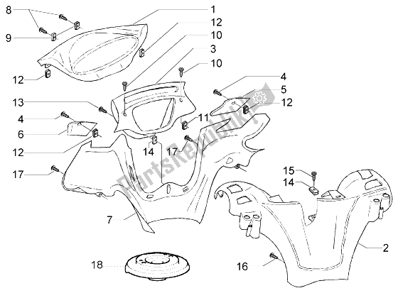 Toutes les pièces pour le Revêtements De Guidon du Piaggio X9 500 Evolution ABS 2004