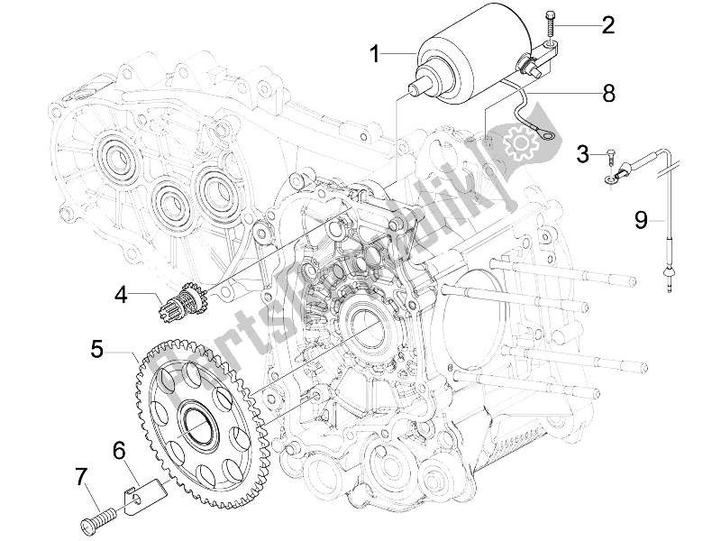 Toutes les pièces pour le Stater - Démarreur électrique du Piaggio BV 250 USA 2007