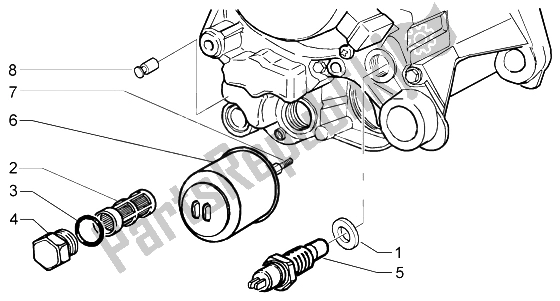 Toutes les pièces pour le Filtre à L'huile du Piaggio X9 200 Evolution 2004