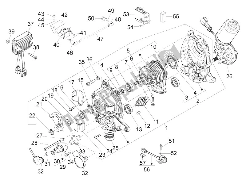 All parts for the Voltage Regulators - Electronic Control Units (ecu) - H. T. Coil of the Piaggio MP3 300 IE LT Touring 2011