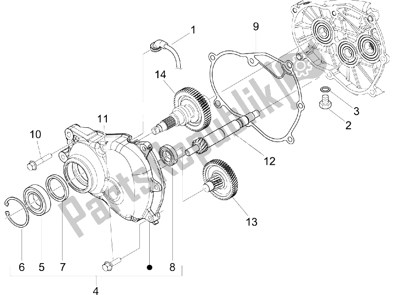 Toutes les pièces pour le Unité De Réduction du Piaggio Beverly 250 IE Sport E3 2006