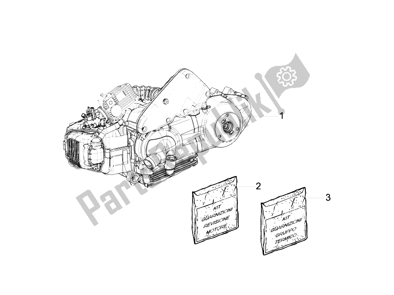 Todas las partes para Ensamblaje Del Motor de Piaggio X EVO 125 Euro 3 UK 2007