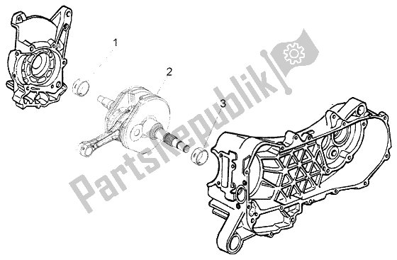 All parts for the Crankshaft of the Piaggio FLY 50 4T 2008